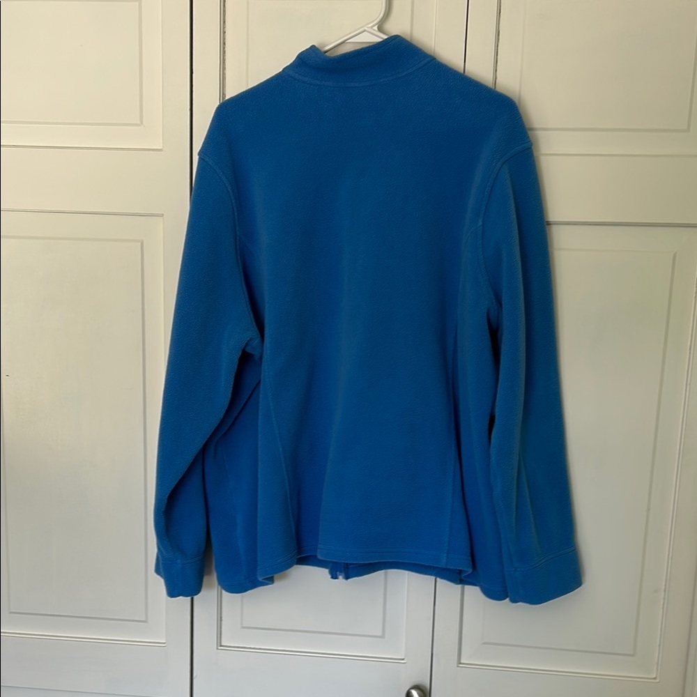L.L. Bean Blue Cardigan Fleece with Zip-Up Style - Picture 5 of 13